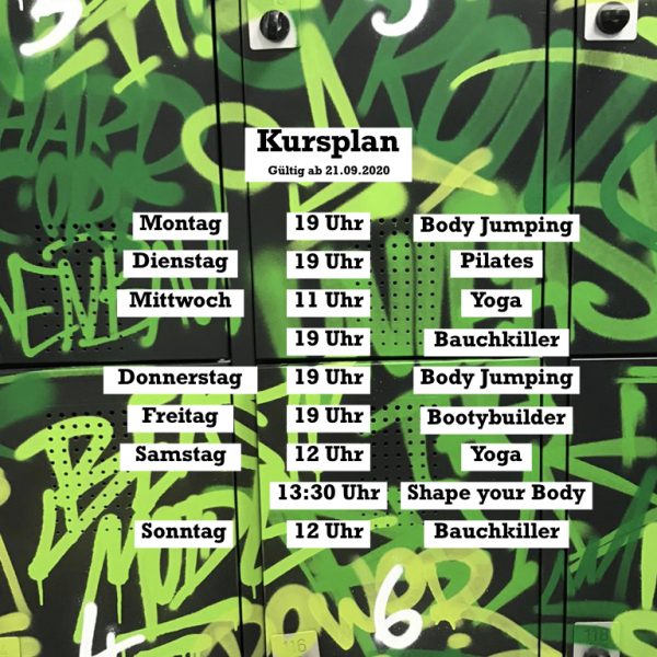 Everybody’s Kursplan der Fitness-Kurse in Waldbröl Everybody's Kursplan der Fitnesskurse in Waldbröl